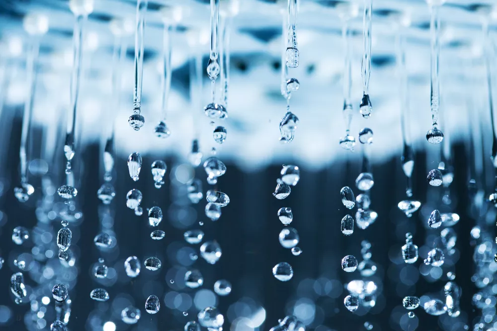 water uit regendouche